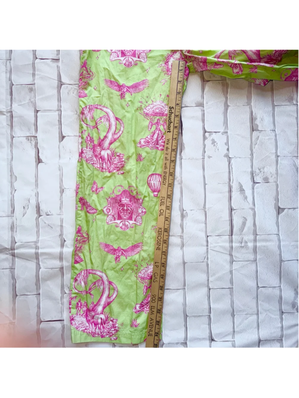 NWOT Girl’s Large (10/12) Kim Kime WICKED Cotton Lounge Pants Lime Green/Pink